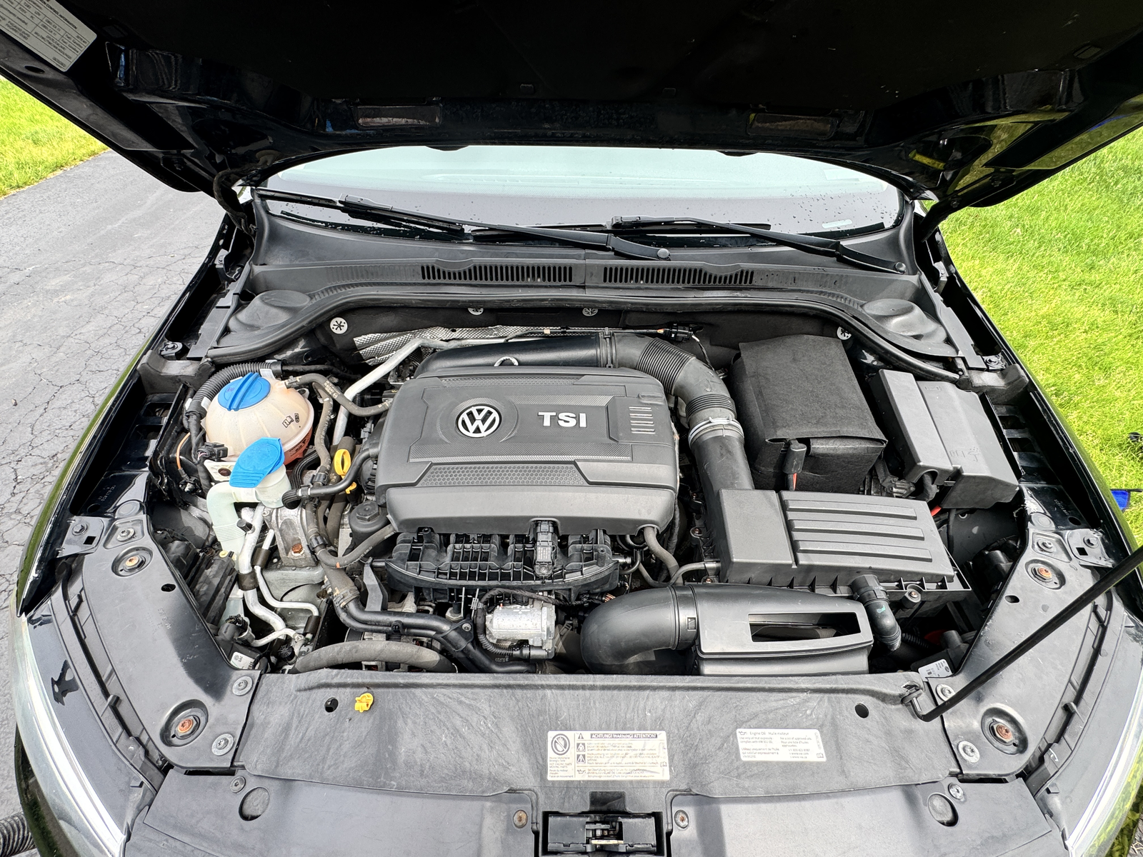 Engine bay after cleaning